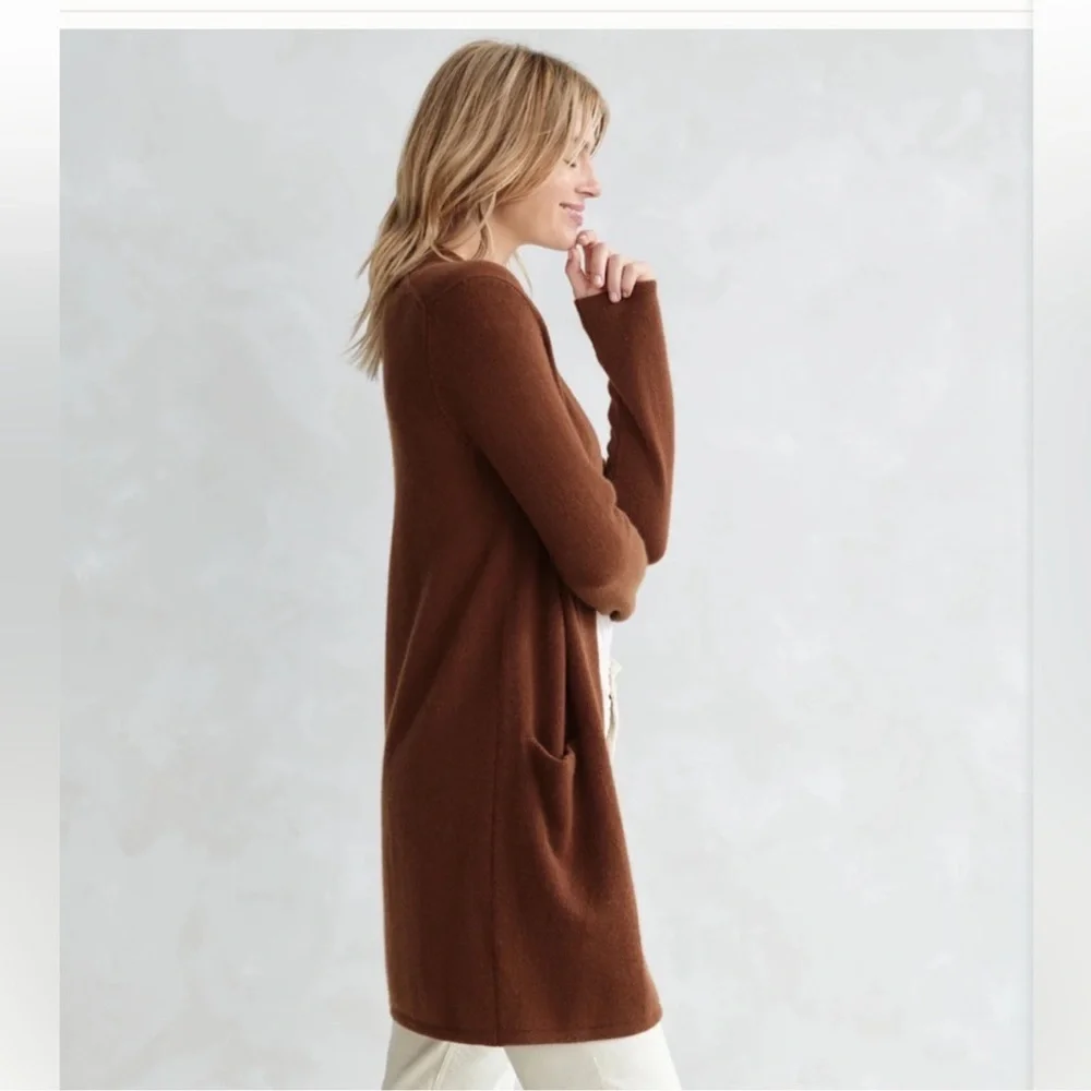 NWT Jenni Kayne Cashmere Cinnamon Sweater Coat - Picture 3 of 7
